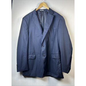 Peter Millar Men's Black Sport Coat Blazer Size 48T Suit Jacket Union Made wool